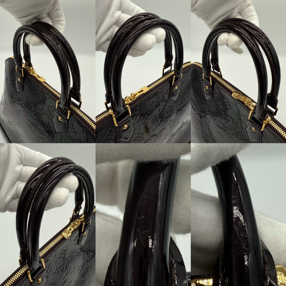 ❌SOLD❌Authentic NEW Louis Vuitton Dark purple Vernis Alma GM - Picture 11 of 17